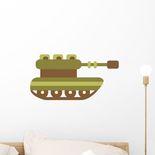 Cute Cartoon Military Tank Wall Decal