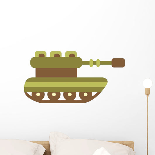 Cute Cartoon Military Tank Wall Decal