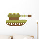 Cute Cartoon Military Tank Wall Decal