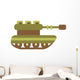 Cute Cartoon Military Tank Wall Decal