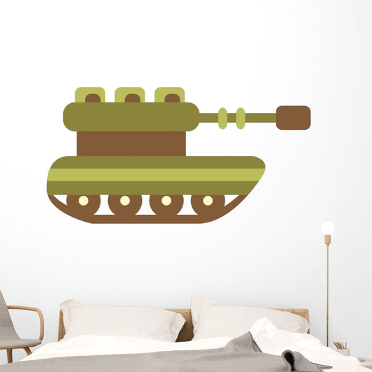Cute Cartoon Military Tank Wall Decal