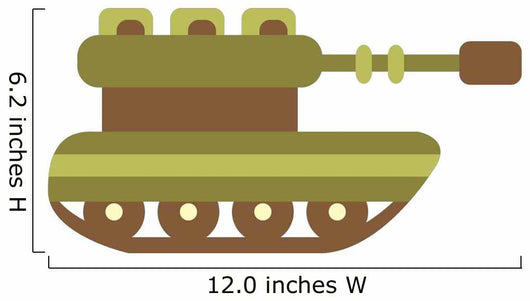 Cute Cartoon Military Tank Wall Decal