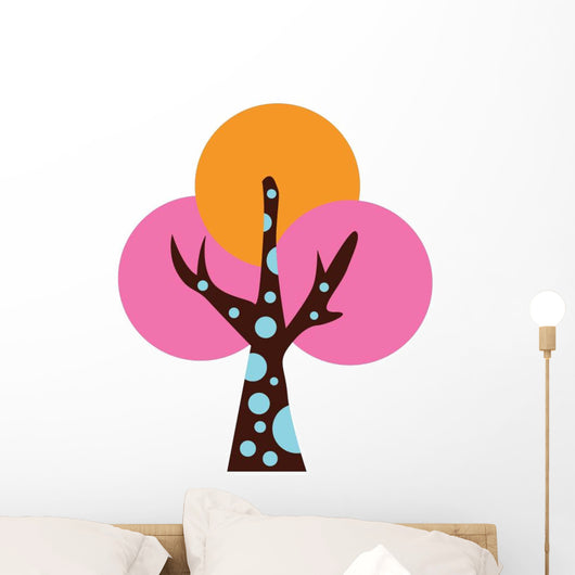 Abstract Colorful Tree Wall Decal