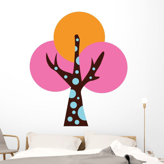 Abstract Colorful Tree Wall Decal