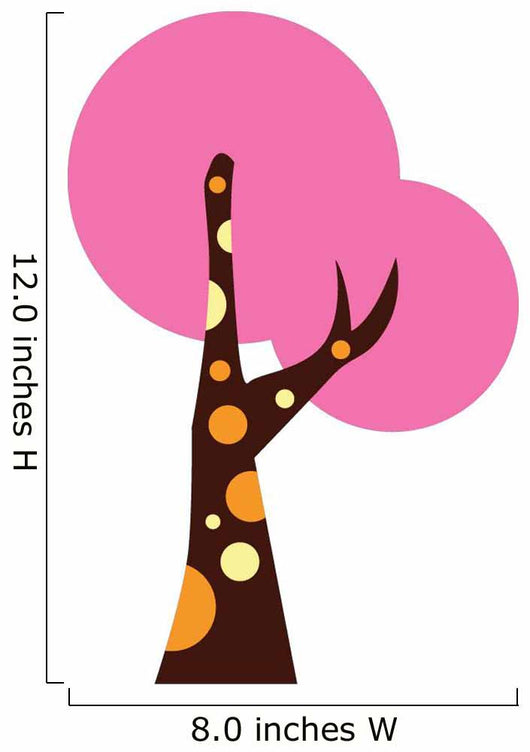 Pink Abstract Colorful Tree Wall Decal