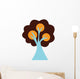 Blue Abstract Technicolor Tree Wall Decal