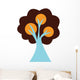 Blue Abstract Technicolor Tree Wall Decal
