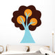 Blue Abstract Technicolor Tree Wall Decal