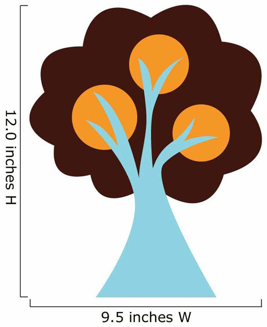 Blue Abstract Technicolor Tree Wall Decal