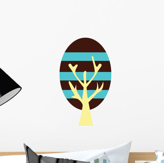 Oval Abstract Technicolor Tree Wall Decal
