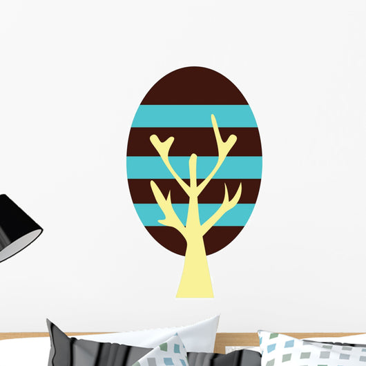 Oval Abstract Technicolor Tree Wall Decal