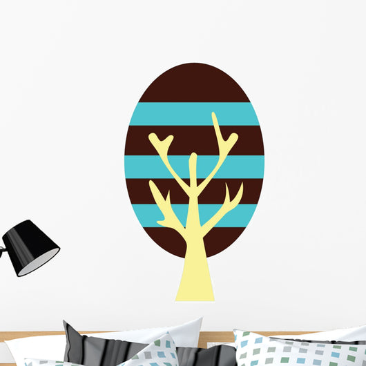 Oval Abstract Technicolor Tree Wall Decal