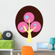 Brown Abstract Technicolor Tree Wall Decal