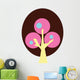 Brown Abstract Technicolor Tree Wall Decal