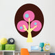 Brown Abstract Technicolor Tree Wall Decal