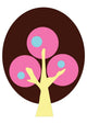 Brown Abstract Technicolor Tree Wall Decal