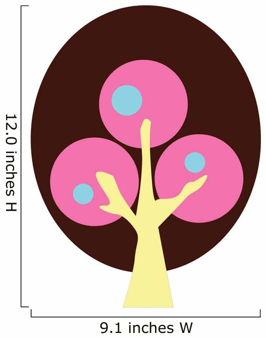 Brown Abstract Technicolor Tree Wall Decal