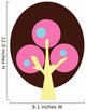 Brown Abstract Technicolor Tree Wall Decal