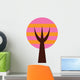 Pink Abstract Technicolor Tree Wall Decal