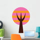 Pink Abstract Technicolor Tree Wall Decal