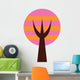 Pink Abstract Technicolor Tree Wall Decal