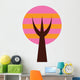 Pink Abstract Technicolor Tree Wall Decal