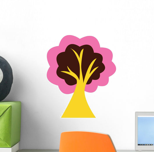 Abstract Technicolor Tree Wall Decal