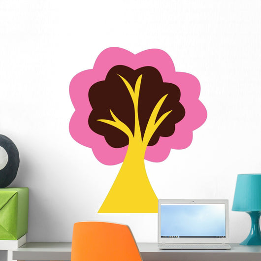 Abstract Technicolor Tree Wall Decal