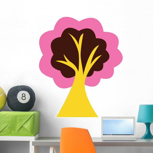 Abstract Technicolor Tree Wall Decal