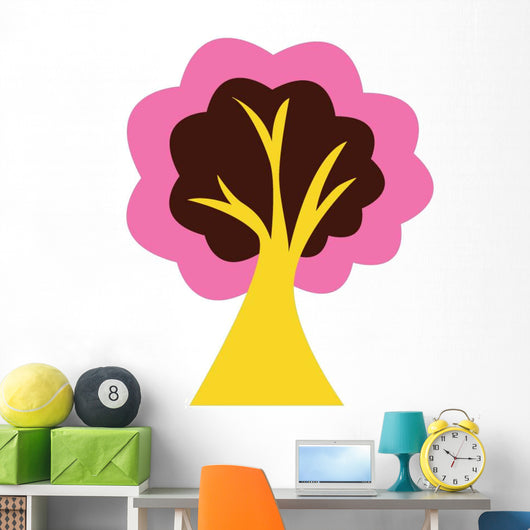 Abstract Technicolor Tree Wall Decal