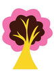 Abstract Technicolor Tree Wall Decal