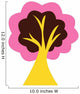 Abstract Technicolor Tree Wall Decal
