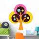 Abstract Technicolor Tree Wall Decal