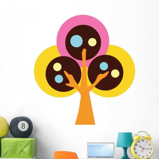 Abstract Technicolor Tree Wall Decal