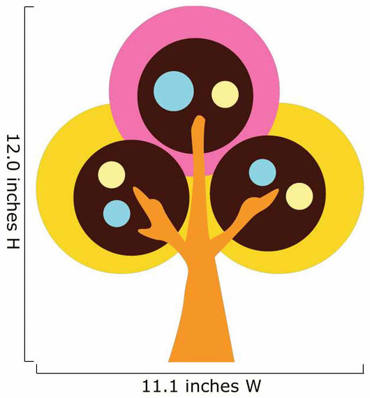 Abstract Technicolor Tree Wall Decal