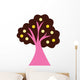 Pink Abstract Technicolor Tree Wall Decal