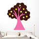 Pink Abstract Technicolor Tree Wall Decal