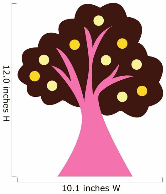 Pink Abstract Technicolor Tree Wall Decal