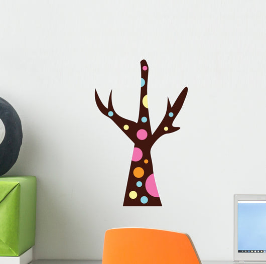 Bare Abstract Technicolor Tree Wall Decal