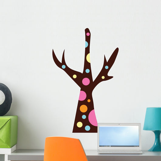 Bare Abstract Technicolor Tree Wall Decal
