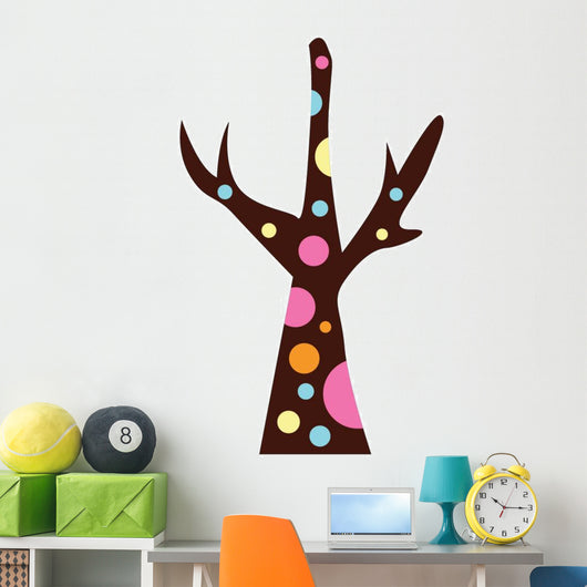Bare Abstract Technicolor Tree Wall Decal