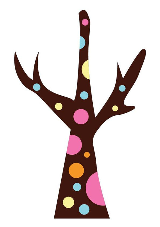 Bare Abstract Technicolor Tree Wall Decal