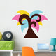 Sharp Abstract Technicolor Tree Wall Decal
