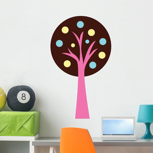 Fruity Abstract Technicolor Tree Wall Decal