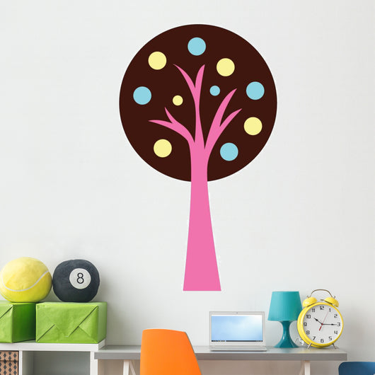 Fruity Abstract Technicolor Tree Wall Decal
