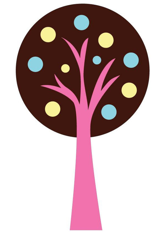 Fruity Abstract Technicolor Tree Wall Decal
