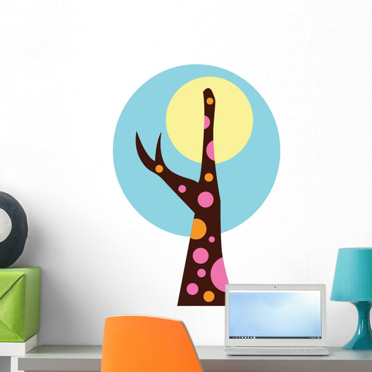 Moonlit Abstract Technicolor Tree Wall Decal