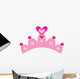 Cute Pink Princess Tiara Wall Decal