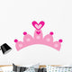 Cute Pink Princess Tiara Wall Decal