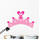 Cute Pink Princess Tiara Wall Decal